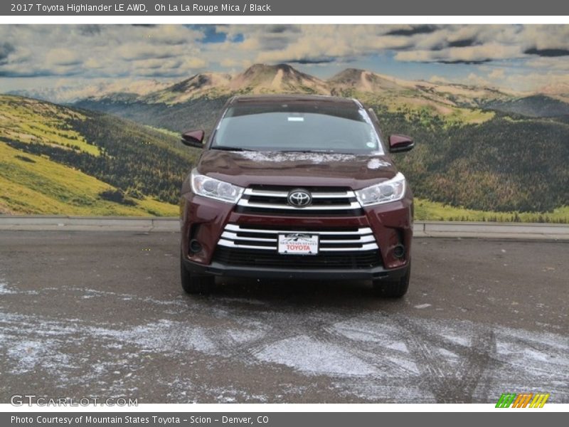 Oh La La Rouge Mica / Black 2017 Toyota Highlander LE AWD
