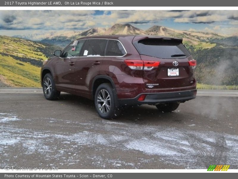 Oh La La Rouge Mica / Black 2017 Toyota Highlander LE AWD