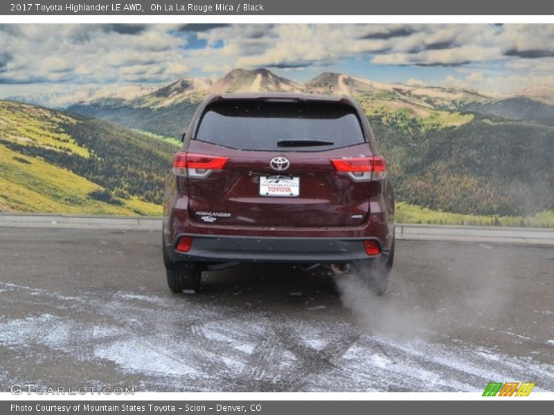 Oh La La Rouge Mica / Black 2017 Toyota Highlander LE AWD