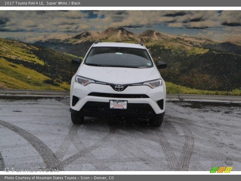 Super White / Black 2017 Toyota RAV4 LE