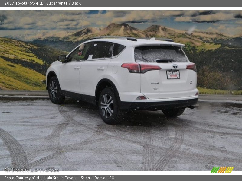 Super White / Black 2017 Toyota RAV4 LE