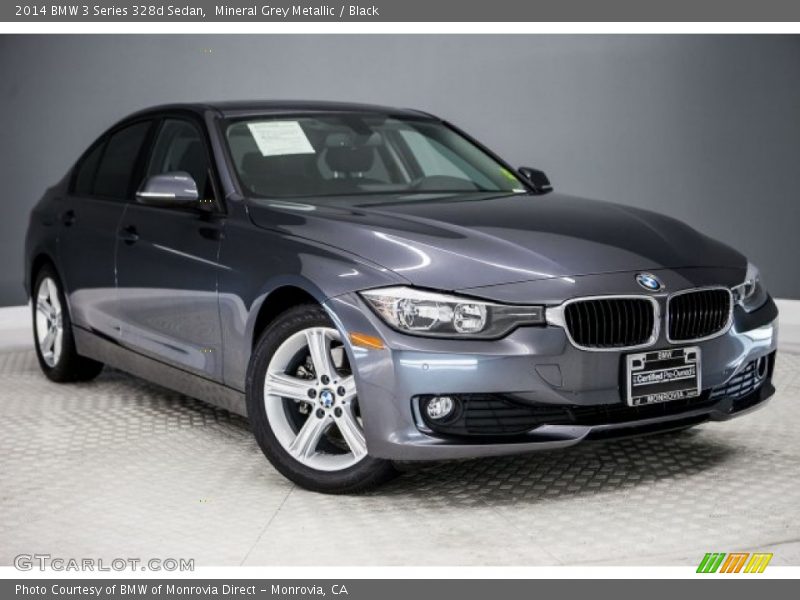 Mineral Grey Metallic / Black 2014 BMW 3 Series 328d Sedan