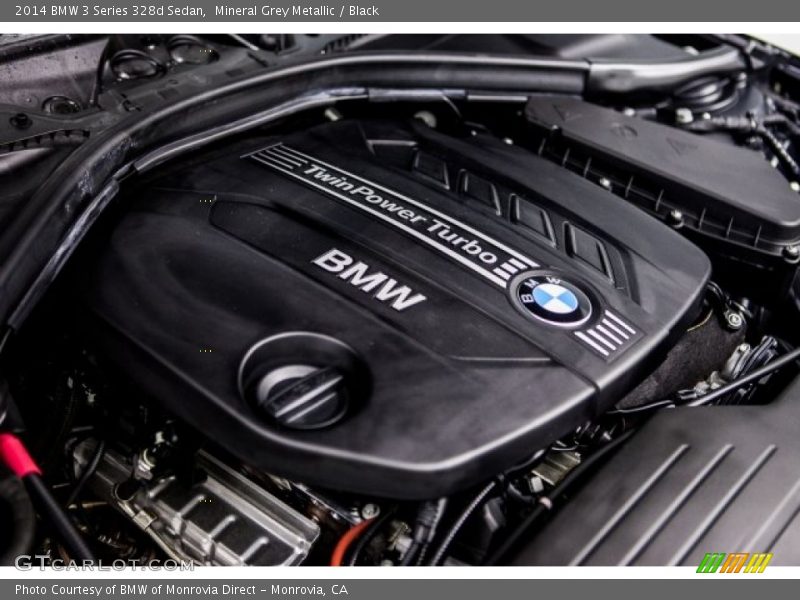 Mineral Grey Metallic / Black 2014 BMW 3 Series 328d Sedan