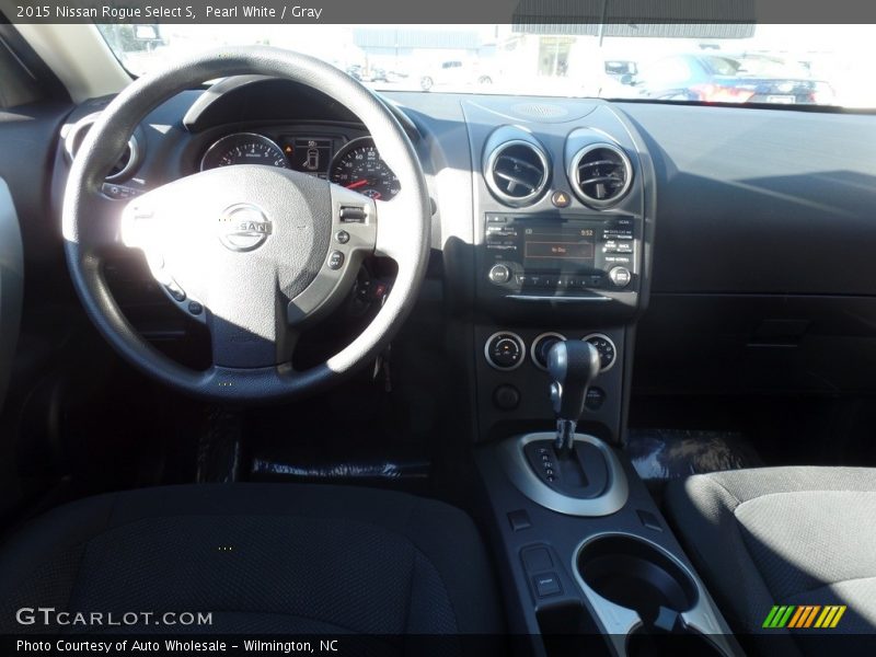 Pearl White / Gray 2015 Nissan Rogue Select S