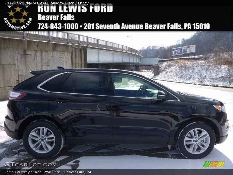 Shadow Black / Ebony 2017 Ford Edge SEL AWD