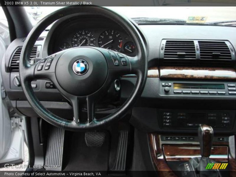 Titanium Silver Metallic / Black 2003 BMW X5 3.0i