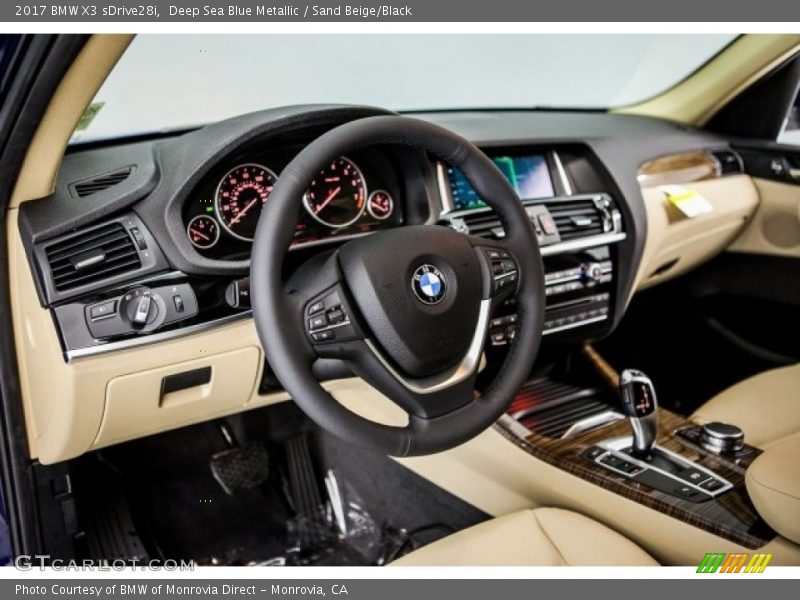 Deep Sea Blue Metallic / Sand Beige/Black 2017 BMW X3 sDrive28i