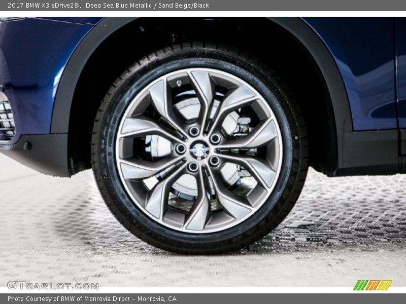 Deep Sea Blue Metallic / Sand Beige/Black 2017 BMW X3 sDrive28i