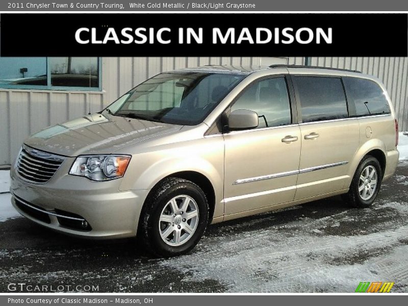 White Gold Metallic / Black/Light Graystone 2011 Chrysler Town & Country Touring