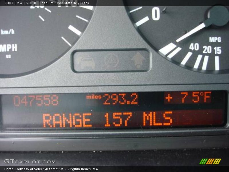 Titanium Silver Metallic / Black 2003 BMW X5 3.0i