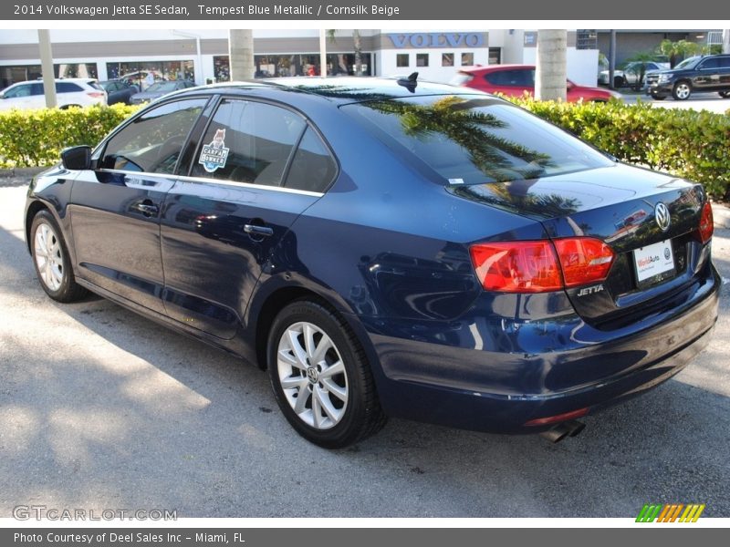 Tempest Blue Metallic / Cornsilk Beige 2014 Volkswagen Jetta SE Sedan