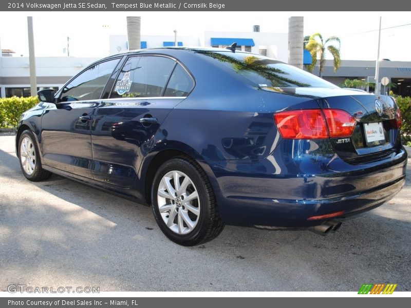 Tempest Blue Metallic / Cornsilk Beige 2014 Volkswagen Jetta SE Sedan