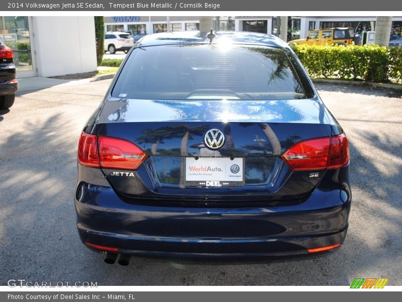 Tempest Blue Metallic / Cornsilk Beige 2014 Volkswagen Jetta SE Sedan