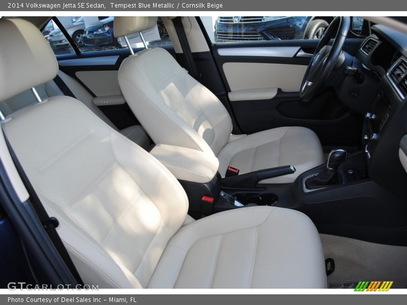 Tempest Blue Metallic / Cornsilk Beige 2014 Volkswagen Jetta SE Sedan