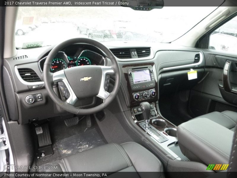 Iridescent Pearl Tricoat / Ebony 2017 Chevrolet Traverse Premier AWD