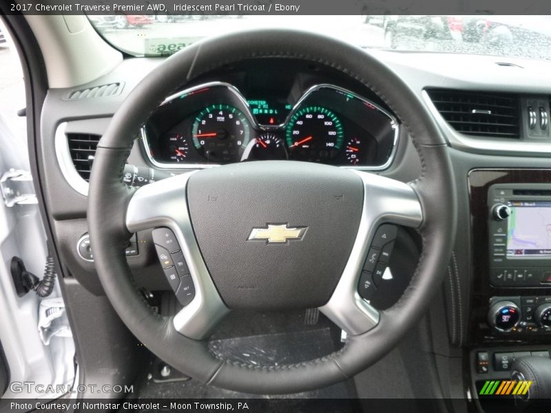 Iridescent Pearl Tricoat / Ebony 2017 Chevrolet Traverse Premier AWD