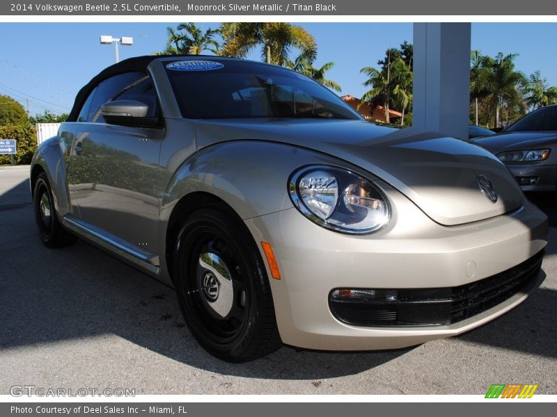 Moonrock Silver Metallic / Titan Black 2014 Volkswagen Beetle 2.5L Convertible