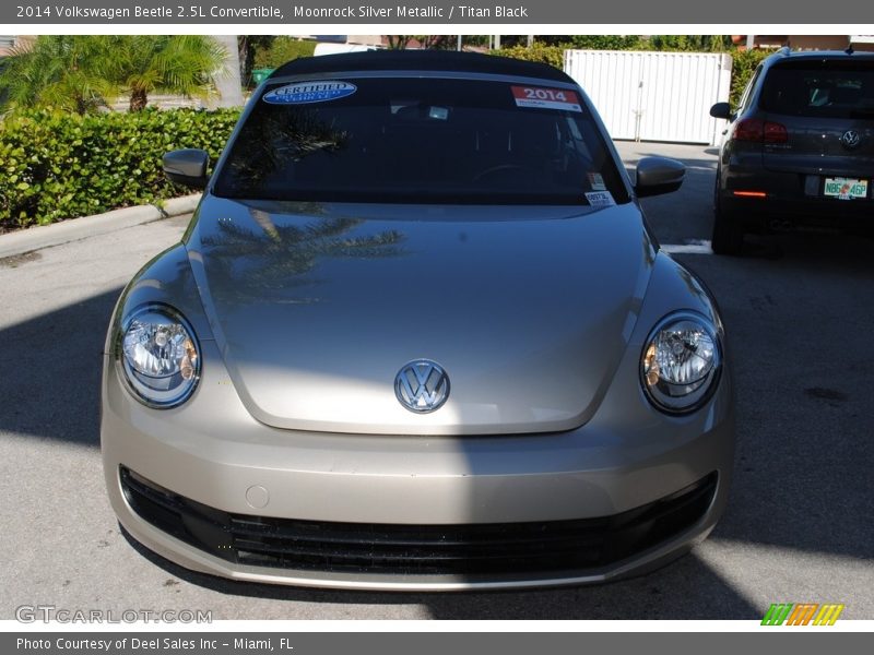 Moonrock Silver Metallic / Titan Black 2014 Volkswagen Beetle 2.5L Convertible