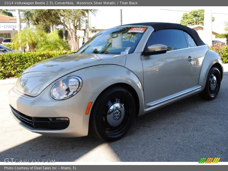Moonrock Silver Metallic / Titan Black 2014 Volkswagen Beetle 2.5L Convertible