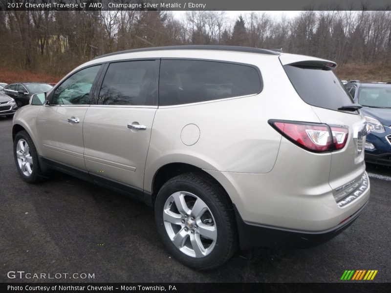 Champagne Silver Metallic / Ebony 2017 Chevrolet Traverse LT AWD