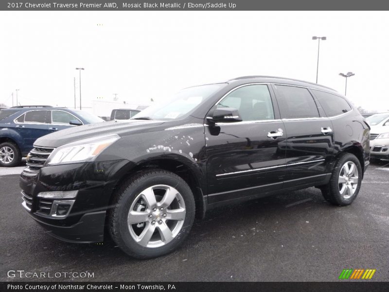 Mosaic Black Metallic / Ebony/Saddle Up 2017 Chevrolet Traverse Premier AWD