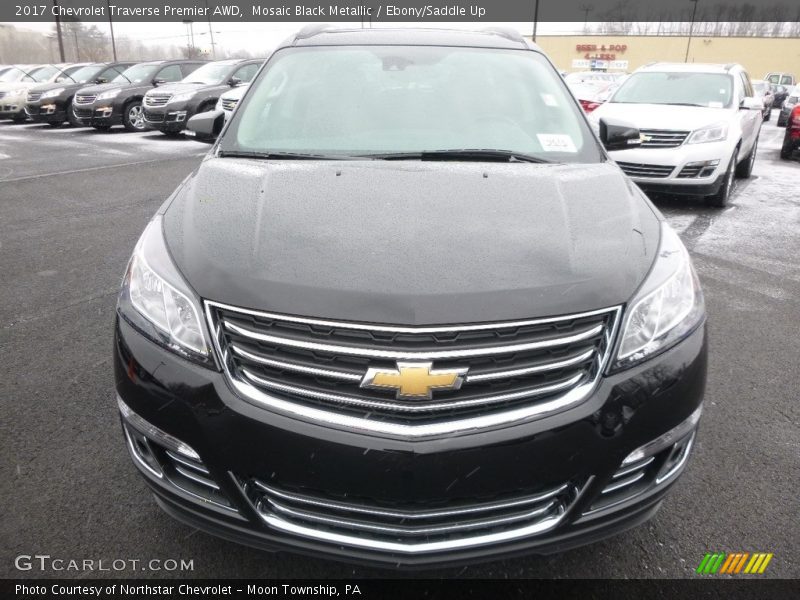 Mosaic Black Metallic / Ebony/Saddle Up 2017 Chevrolet Traverse Premier AWD