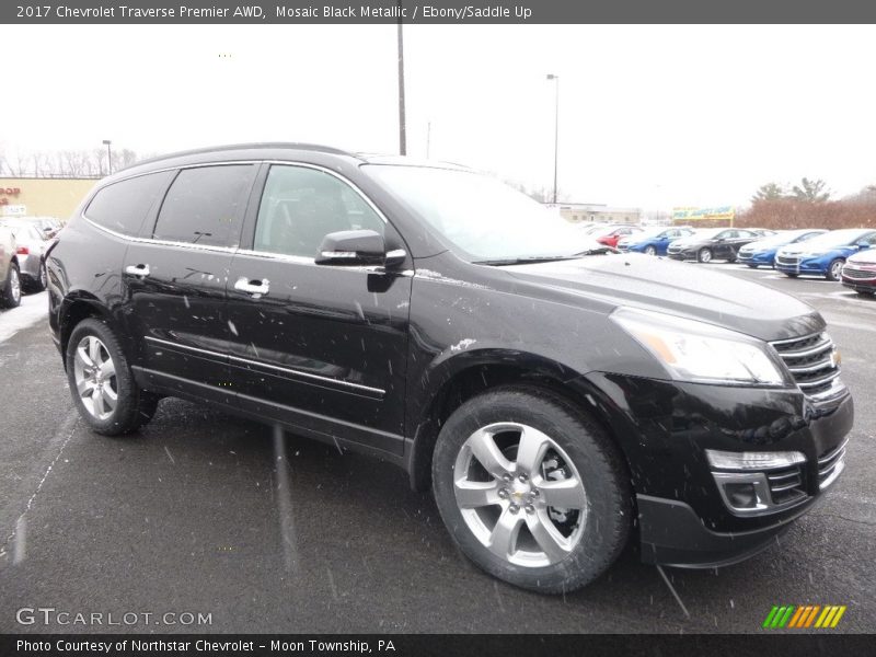 Mosaic Black Metallic / Ebony/Saddle Up 2017 Chevrolet Traverse Premier AWD