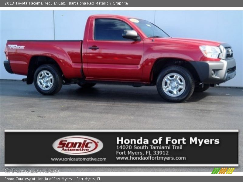 Barcelona Red Metallic / Graphite 2013 Toyota Tacoma Regular Cab