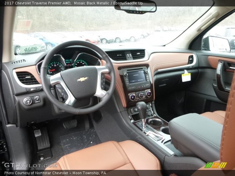 Mosaic Black Metallic / Ebony/Saddle Up 2017 Chevrolet Traverse Premier AWD