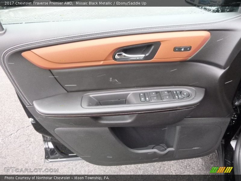 Mosaic Black Metallic / Ebony/Saddle Up 2017 Chevrolet Traverse Premier AWD
