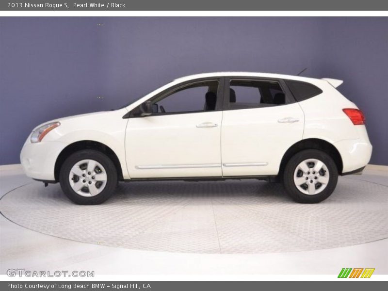 Pearl White / Black 2013 Nissan Rogue S