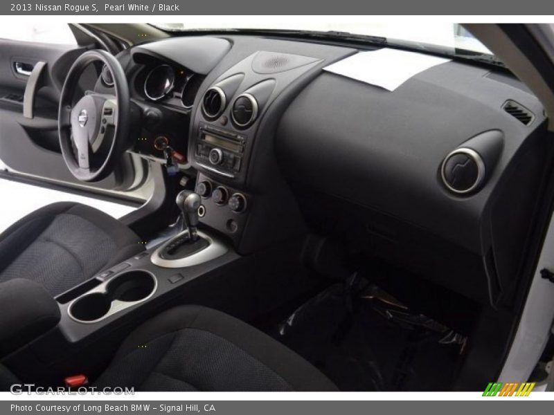 Pearl White / Black 2013 Nissan Rogue S