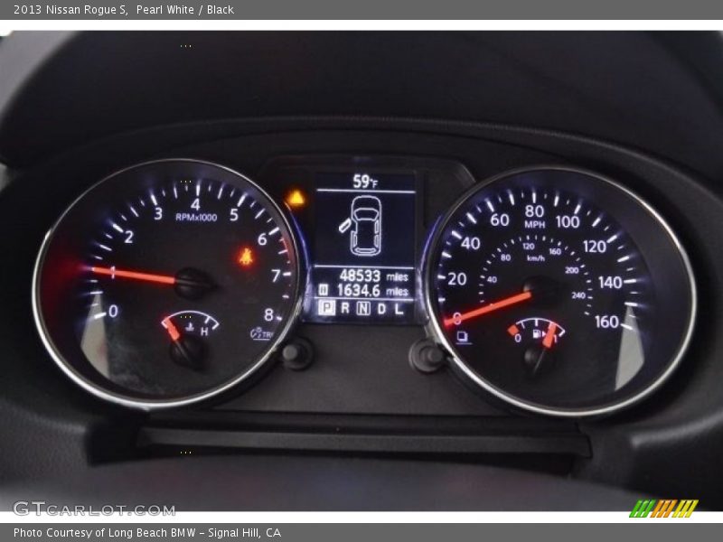 Pearl White / Black 2013 Nissan Rogue S