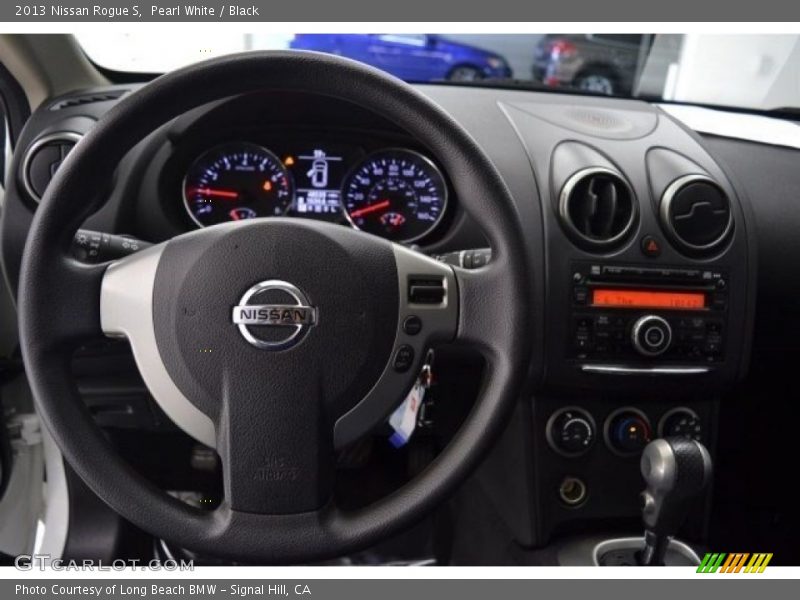 Pearl White / Black 2013 Nissan Rogue S
