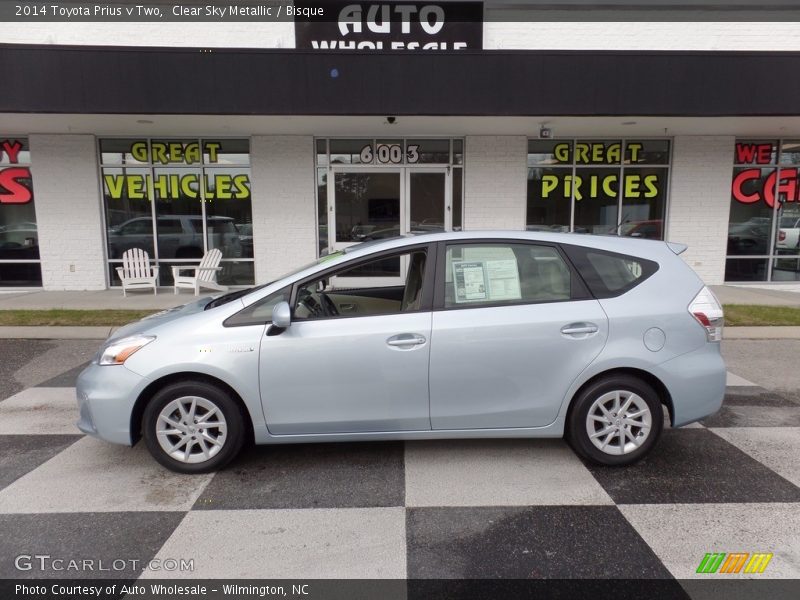 Clear Sky Metallic / Bisque 2014 Toyota Prius v Two