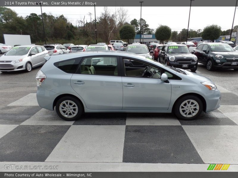 Clear Sky Metallic / Bisque 2014 Toyota Prius v Two
