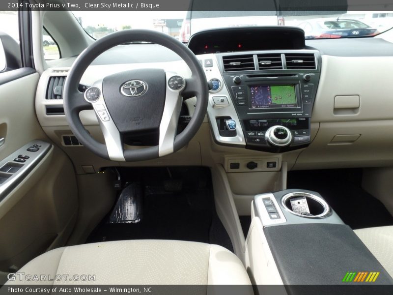 Clear Sky Metallic / Bisque 2014 Toyota Prius v Two