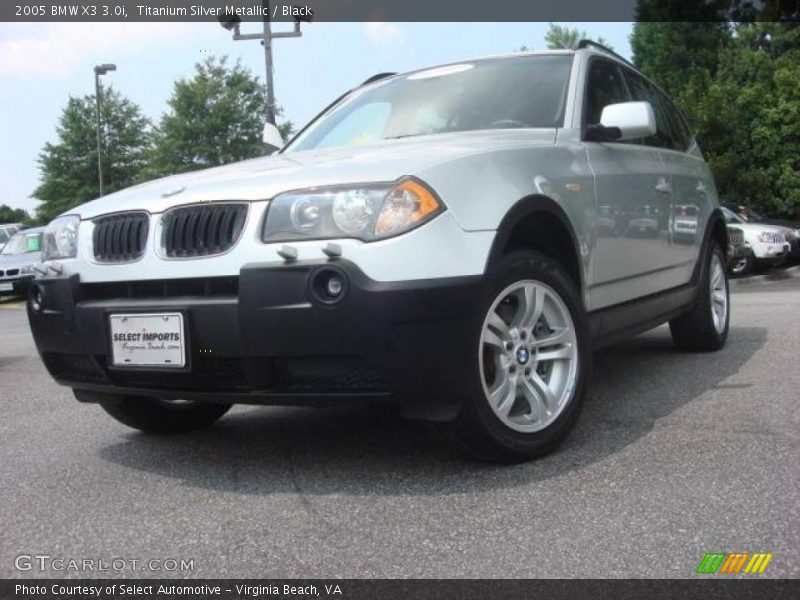 Titanium Silver Metallic / Black 2005 BMW X3 3.0i
