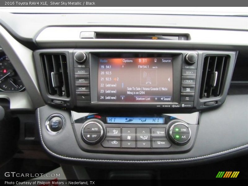 Silver Sky Metallic / Black 2016 Toyota RAV4 XLE