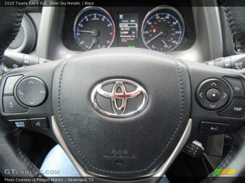 Silver Sky Metallic / Black 2016 Toyota RAV4 XLE