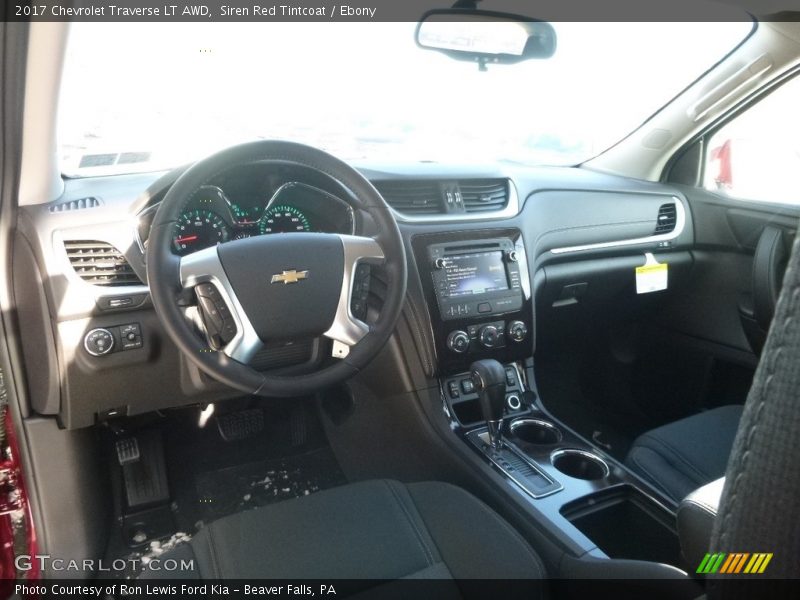 Siren Red Tintcoat / Ebony 2017 Chevrolet Traverse LT AWD