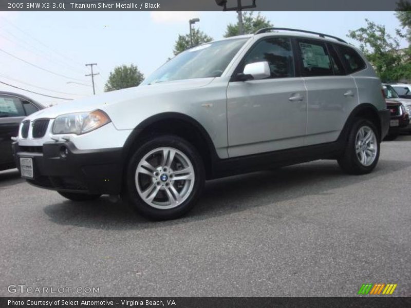 Titanium Silver Metallic / Black 2005 BMW X3 3.0i