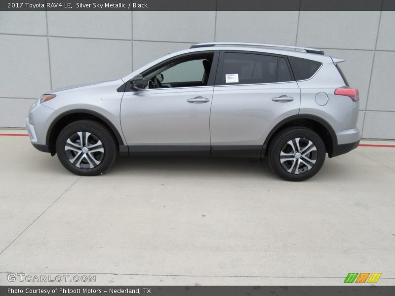 Silver Sky Metallic / Black 2017 Toyota RAV4 LE