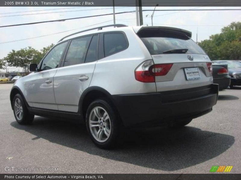 Titanium Silver Metallic / Black 2005 BMW X3 3.0i
