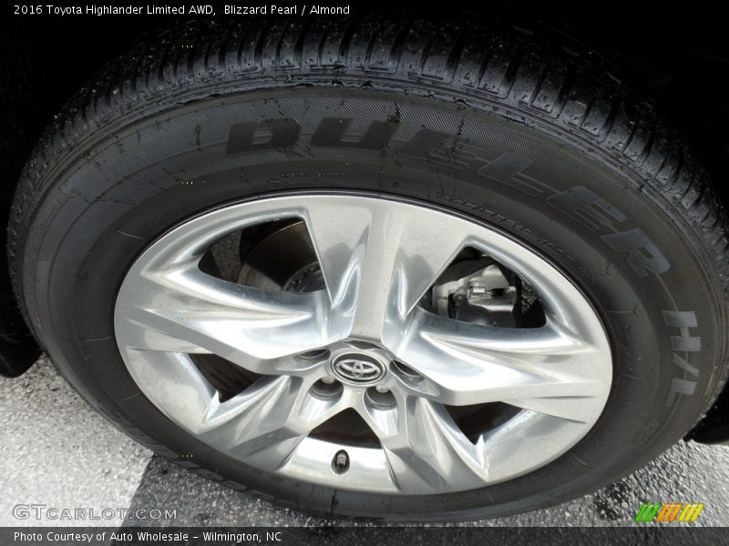 Blizzard Pearl / Almond 2016 Toyota Highlander Limited AWD