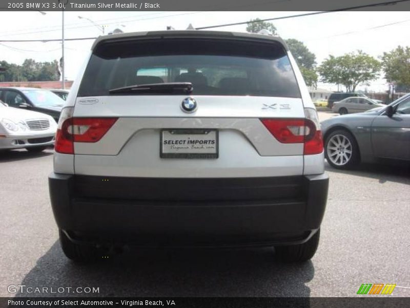 Titanium Silver Metallic / Black 2005 BMW X3 3.0i