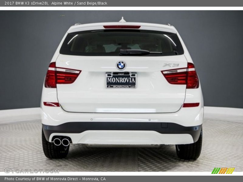 Alpine White / Sand Beige/Black 2017 BMW X3 sDrive28i