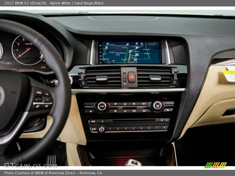 Alpine White / Sand Beige/Black 2017 BMW X3 sDrive28i