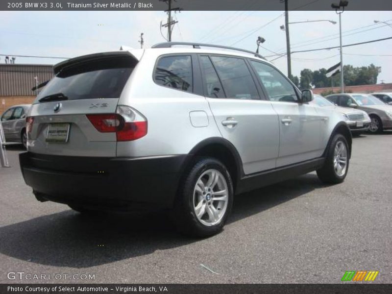 Titanium Silver Metallic / Black 2005 BMW X3 3.0i