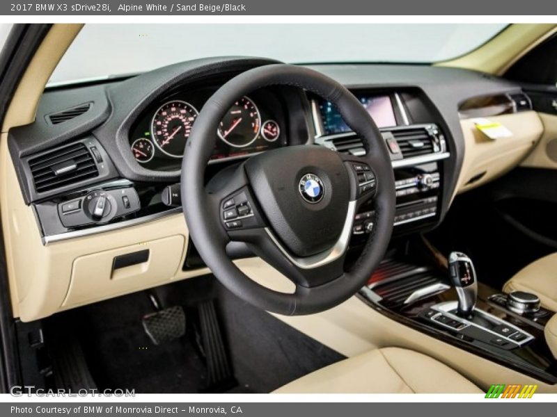 Alpine White / Sand Beige/Black 2017 BMW X3 sDrive28i